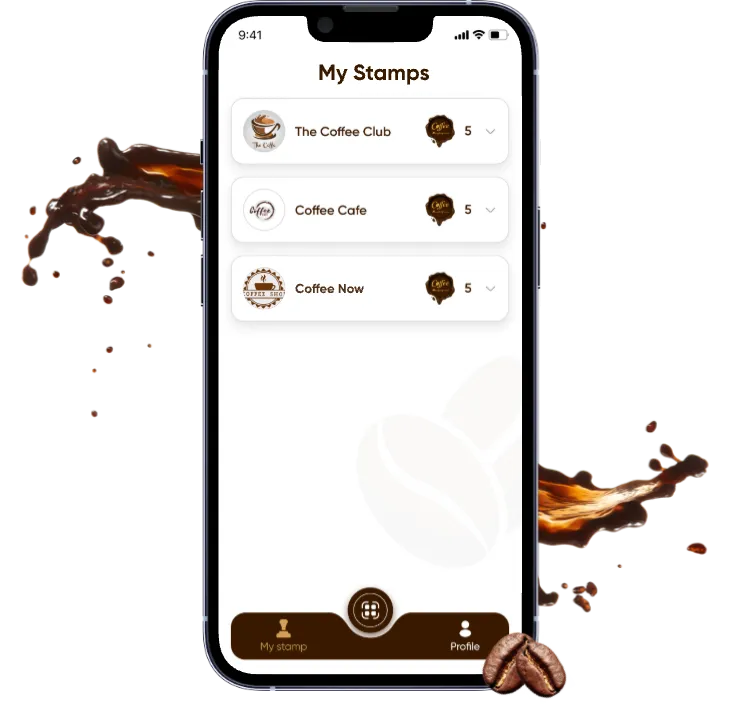 Coffee Stamp App Screenshot Example
